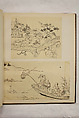 Album of Sketches and Drawings, Unidentified artist, Album; ink and color on paper, Japan