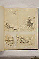 Album of Sketches and Drawings, Unidentified artist, Album; ink and color on paper, Japan