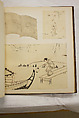 Album of Sketches and Drawings, Unidentified artist, Album; ink and color on paper, Japan