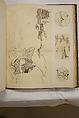Album of Sketches and Drawings, Unidentified artist, Album; ink and color on paper, Japan