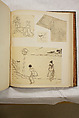 Album of Sketches and Drawings, Unidentified artist, Album; ink and color on paper, Japan