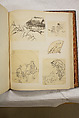 Album of Sketches and Drawings, Unidentified artist, Album; ink and color on paper, Japan