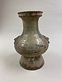 Jar in the shape of bronze container (hu), Earthenware with lead green glaze, China