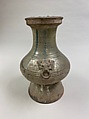 Jar in the shape of bronze container (hu), Earthenware with lead green glaze, China