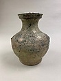Wine container (hu), Earthenware with lead green glaze, China