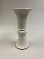 Gu-shaped vase, White porcelain with incised decoration (Dehua ware), China
