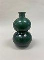 Gourd-shaped bottle, Stoneware with green glaze, China