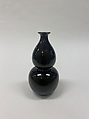 Gourd-shaped bottle, Porcelain with black glaze (Jingdezhen ware), China