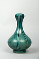 Lobed bottle vase, Porcelain with greenish blue glaze, China