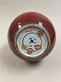 Bottle vase, Porcelain with copper red glaze (Jingdezhen ware), China