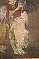 Seven Sages of the Bamboo Grove, Hanging scroll; ink and color on silk, Japan