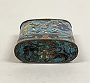 Covered Box, Cloisonné enamel on gilt copper, China