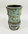 Flower Pot with Stand (One of a Pair), Cloisonné enamel, China