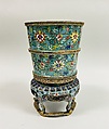 Flower Pot with Stand (One of a Pair), Cloisonné enamel, China