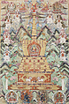 Buddha Within a Stupa, On silk (?) canvas, Tibet