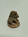 Figure of Seated Tiger, Unglazed pottery, China