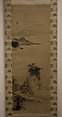 River Gorge with Waterfall, Attributed to Tani Bunchō (Japanese, 1763–1840), Hanging scroll; ink on silk, Japan
