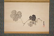 Grapevine, Matsumura Goshun (Japanese, 1752–1811), Hanging scroll; ink on silk, Japan