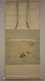 Bird on a Branch, Attributed to Shiokawa Bunrin (Japanese, 1808–1877), Hanging scroll; ink and color on silk, Japan
