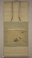 Bird on a Branch, Attributed to Shiokawa Bunrin (Japanese, 1808–1877), Hanging scroll; ink and color on silk, Japan