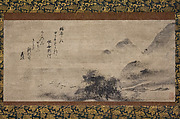 Rainy Landscape, Attributed to Sōami (Japanese, died 1525), Hanging scroll; ink on paper, Japan