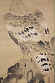 Eagle, Kano Chikanobu (Japanese, 1660–1728), Hanging scroll; ink and color on silk, Japan