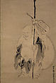 Hotei, Attributed to Kano Tan&#39;yū (Japanese, 1602–1674), Hanging scroll; ink on paper, Japan