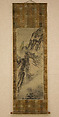 Mountain Scenery, Attributed to Senkaku Toshu (1804–1871), Hanging scroll; ink and color on silk, Japan