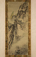 Mountain Scenery, Attributed to Senkaku Toshu (1804–1871), Hanging scroll; ink and color on silk, Japan
