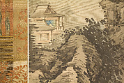 Mountain Scenery, Attributed to Senkaku Toshu (1804–1871), Hanging scroll; ink and color on silk, Japan