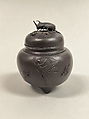 Vase with cover, Seiriucho Hidetoshi, Iron, Japan