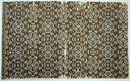 Textile fragment with peaches, plums, birds, bats and deer, Silk twill double cloth, China