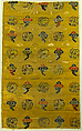 Textile fragment with phoenix medallions, Silk satin brocaded with silk and metal thread, China