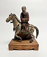 Horse and Rider, Painted clay, China
