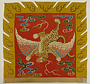 Banner (one of a pair), Silk, gold;  on silk, China