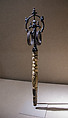 Ritual Staff (Shakujō), Bronze; handle of lacquered wood with silk cord, Japan