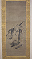 Hotei, flanked by panels of birds, After Kenkō Shōkei (Japanese, active ca. 1478–ca. 1523), Paint on paper, Japan