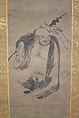 Hotei, flanked by panels of birds, After Kenkō Shōkei (Japanese, active ca. 1478–ca. 1523), Paint on paper, Japan