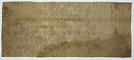Panel with dragon medallions among clouds, Silk stain damask with supplementary weft pattern, China