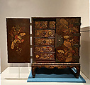 Chest decorated with phoenixes, colored roundels (taegeuk), and flowers, Lacquered wood inlaid with mother-of-pearl, tortoiseshell, ray skin, and brass wire; brass fittings, Korea