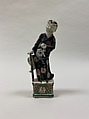 Figure of Li Tieguai, one of the Eight Immortals, Biscuit with polychrome enamels (Jingdezhen ware), China
