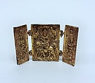 Portable altarpiece, Bronze,  gilt, Japan