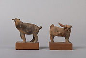 Goat (one of a pair), Earthenware, China