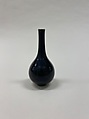 Bottle vase, Porcelain with black glaze (Jingdezhen ware), China