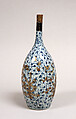 Bottle, White porcelain decorated with blue under the glaze, and gold (Arita ware, Imari type), Japan