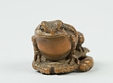 Netsuke of Toad on a Sandal, Wood, Japan