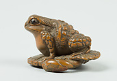 Netsuke of Toad on a Sandal, Wood, Japan