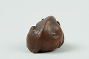 Netsuke of a Boar, Wood, Japan