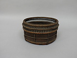 Chinese-Style Charcoal Basket (Sairō-sumitori) for Sencha Tea Ceremony, Timber bamboo, dwarf bamboo, and rattan, Japan