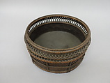 Chinese-Style Charcoal Basket (Sairō-sumitori) for Sencha Tea Ceremony, Timber bamboo, dwarf bamboo, and rattan, Japan